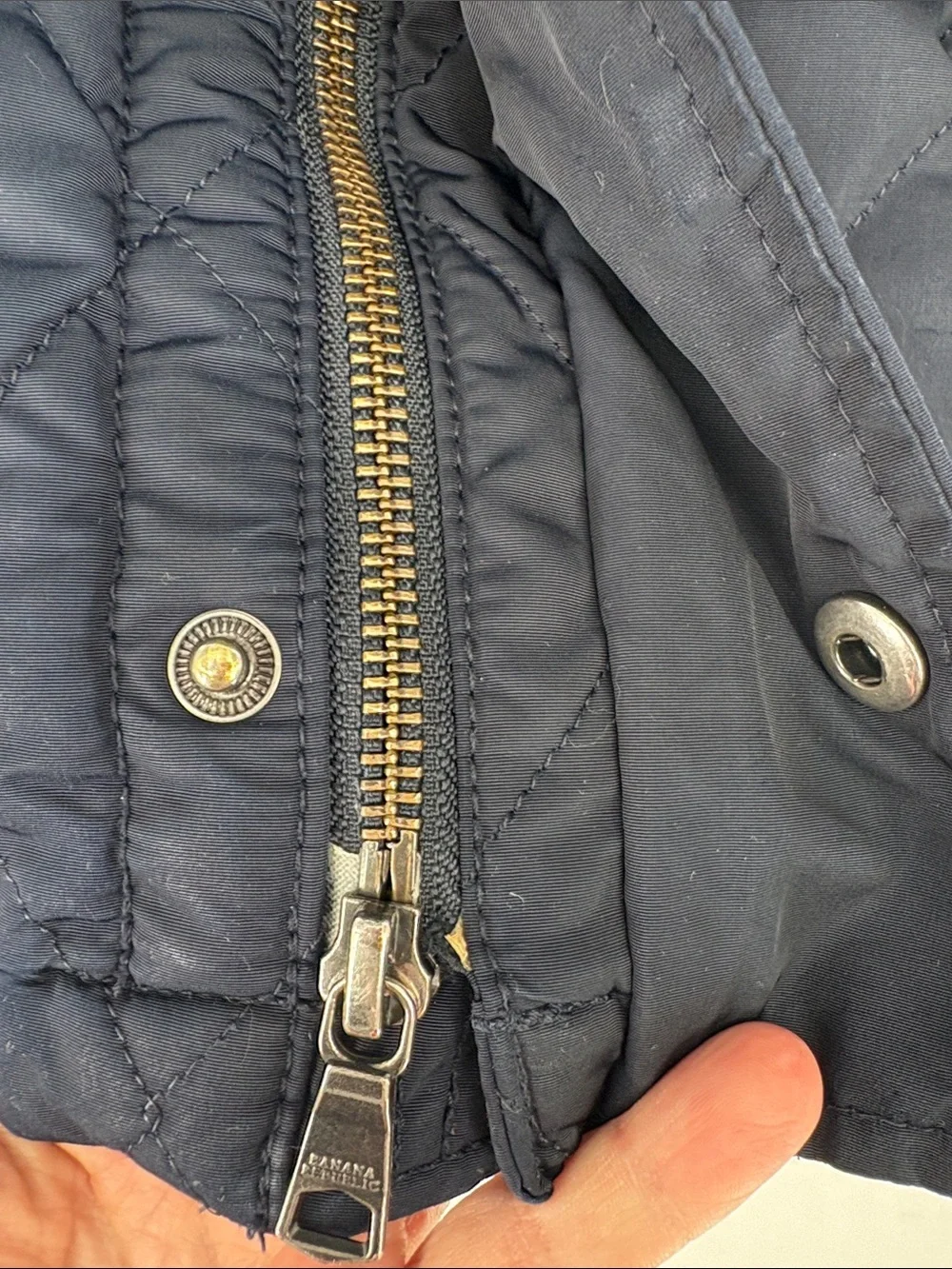🪥 Banana Republic TALL XL Quilted Field Jacket - Navy
